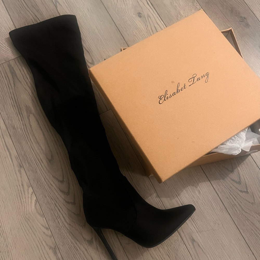 Elisabet Tang Black Over the Knee Boots